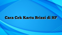 Cara Cek Kartu Brizzi di HP